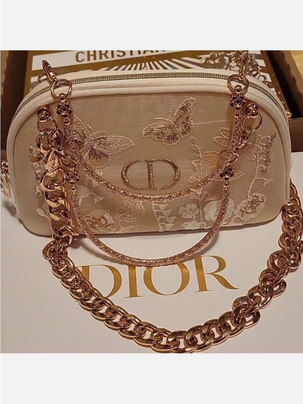 Dior Pouch in Cream with Gold
Accents - Picture 7 of 10